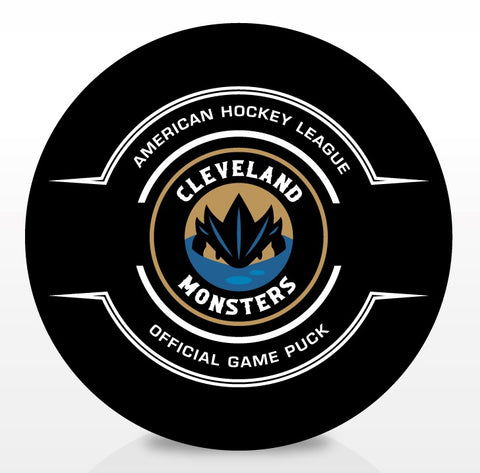 Cleveland Monsters Center Ice Game Puck