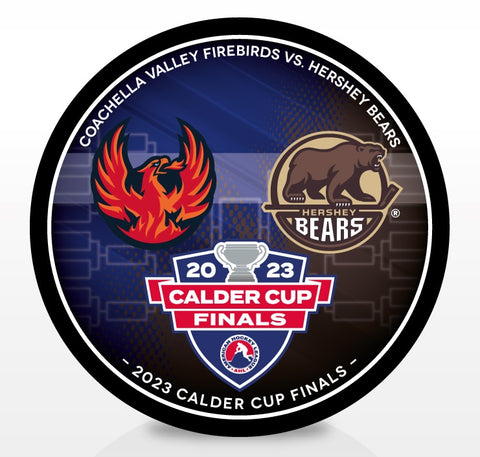 Coachella Valley Firebirds vs Hershey Bears 2023 Calder Cup Finals Dueling Souvenir Puck
