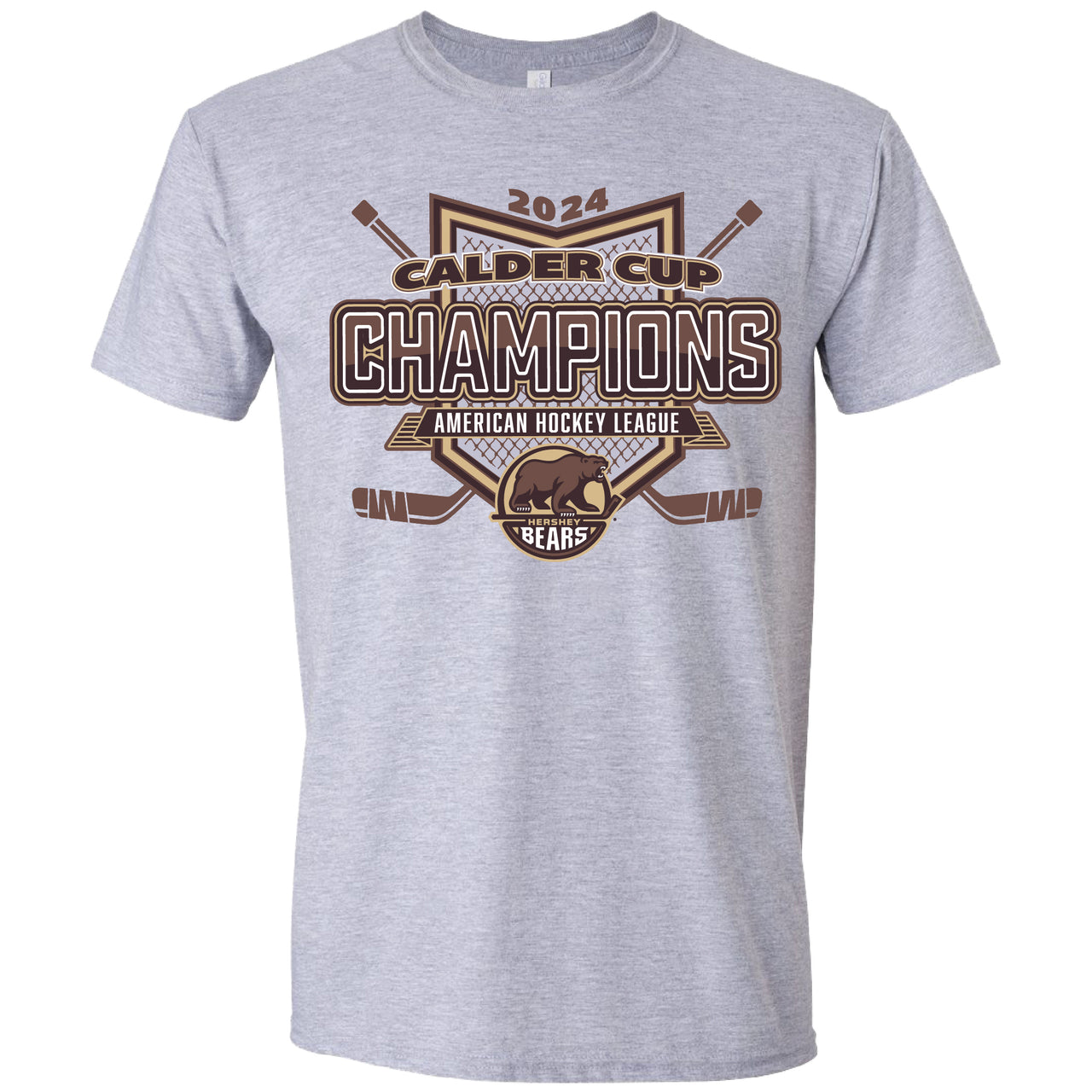 Hershey Bears 2024 Calder Cup Champions Adult Shield T-Shirt