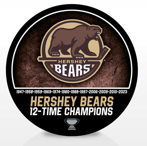 Hershey Bears 12-Time Calder Cup Champions Souvenir Puck