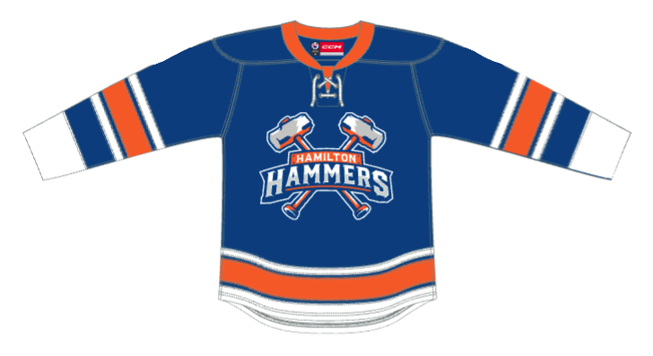 CCM Quicklite Hamilton Hammers Premier Blue Jersey (26-27)