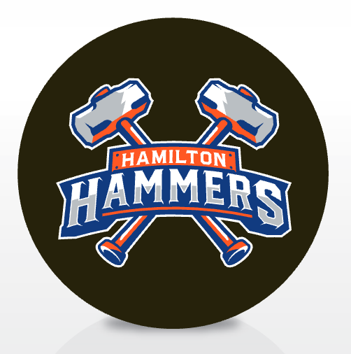Hamilton Hammers Team Logo Souvenir Puck (26-27)