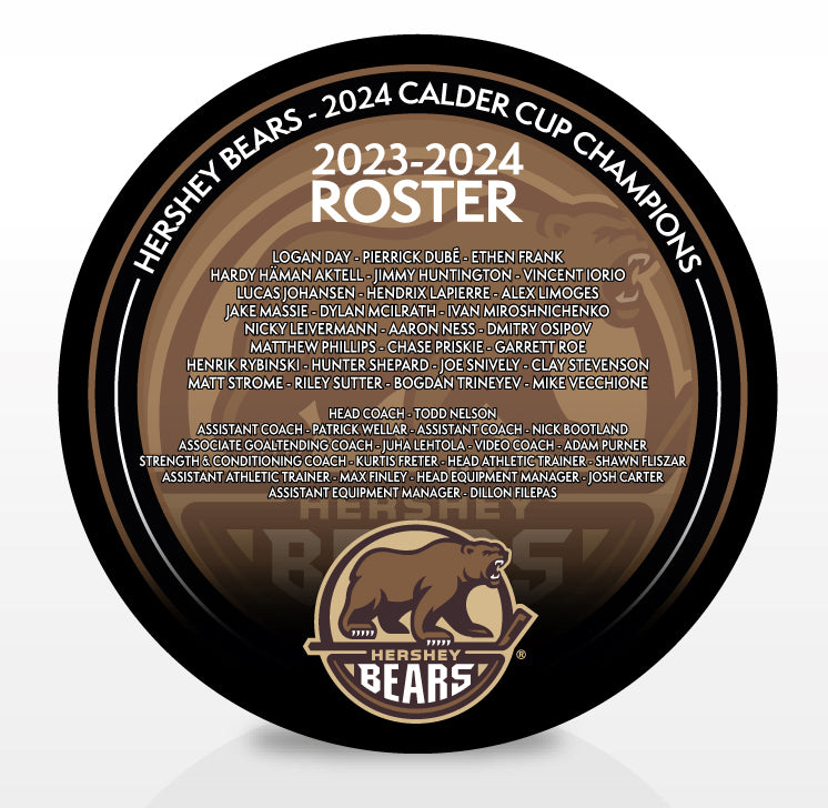 Hershey Bears 2024 Calder Cup Champions Souvenir Roster Puck
