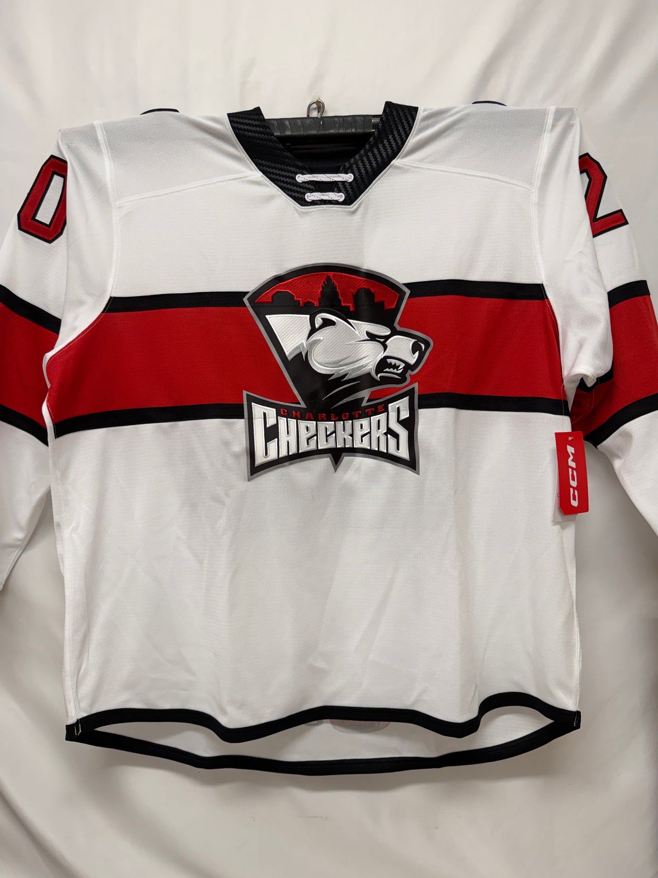 CCM Quicklite Charlotte Checkers Premier White Jersey - PULJUJARVI #20