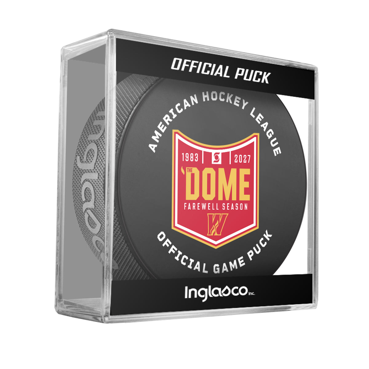 Calgary Wranglers Closing of Saddledome Official Game Puck (26-27)