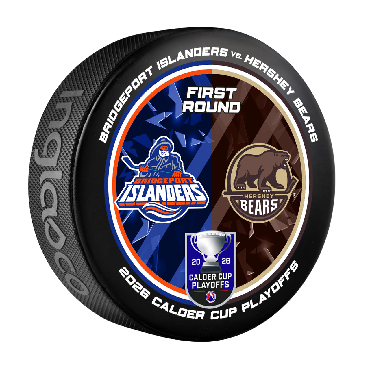 Hershey Bears vs Bridgeport Islanders 2026 Calder Cup Playoffs Dueling Souvenir Puck