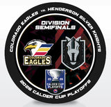 Colorado Eagles vs Henderson Silver Knights 2026 Calder Cup Playoffs Dueling Souvenir Puck