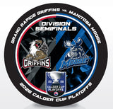 Grand Rapids Griffins vs Manitoba Moose 2026 Calder Cup Playoffs Dueling Souvenir Puck