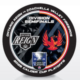 Ontario Reign vs Coachella Valley Firebirds 2026 Calder Cup Playoffs Dueling Souvenir Puck