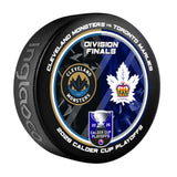 Cleveland Monsters vs Toronto Marlies 2026 Calder Cup Playoffs Dueling Souvenir Puck