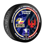 Colorado Eagles vs Coachella Valley Firebirds 2026 Calder Cup Playoffs Dueling Souvenir Puck