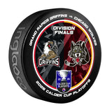 Grand Rapids Griffins vs Chicago Wolves 2026 Calder Cup Playoffs Dueling Souvenir Puck