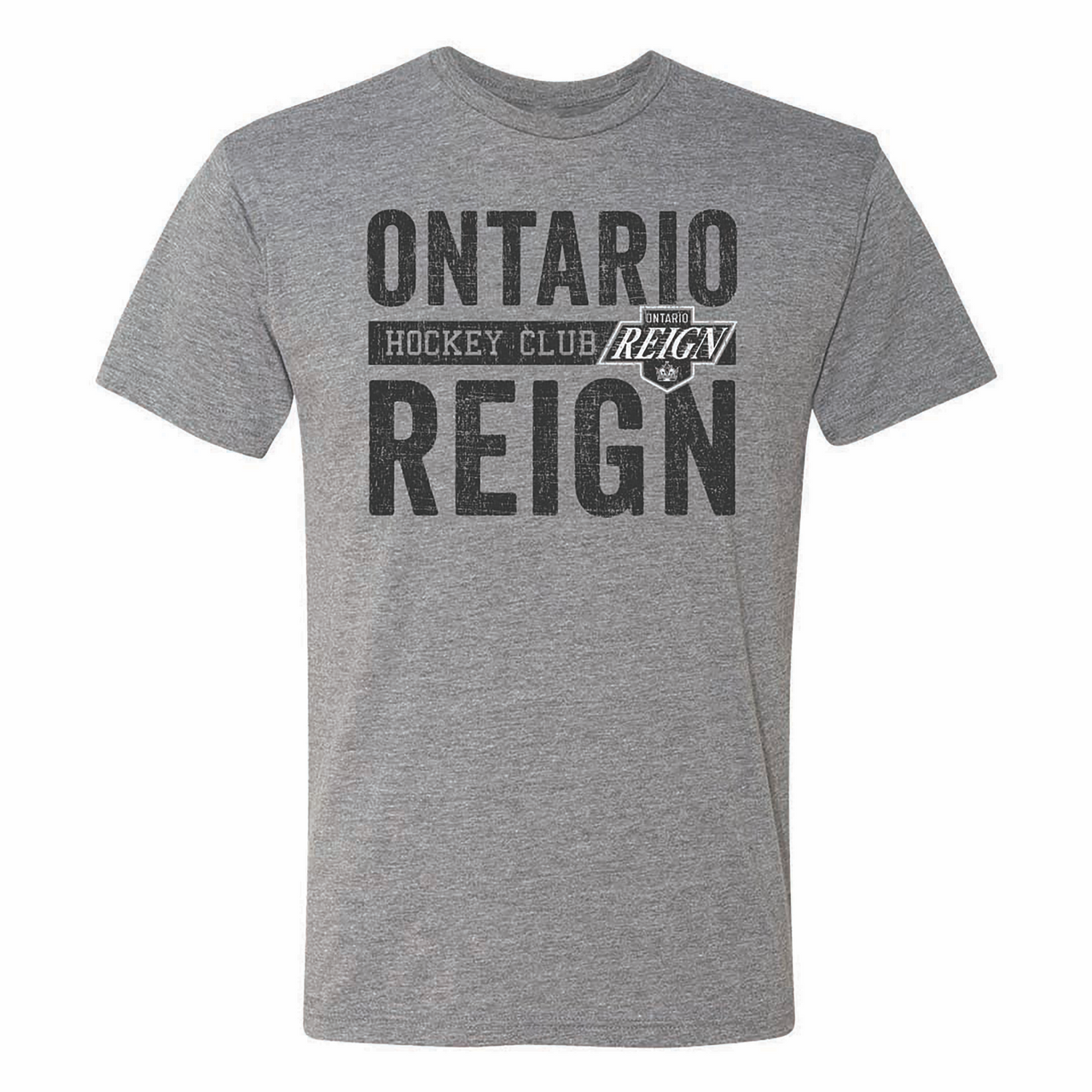 108 Stitches Ontario Reign Hockey Club Adult Short Sleeve T-Shirt (Sidewalk Sale, Large)