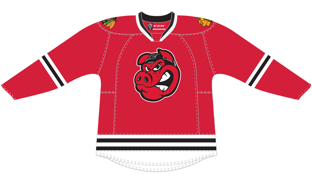 CCM Quicklite Rockford IceHogs Customized Premier Red Jersey