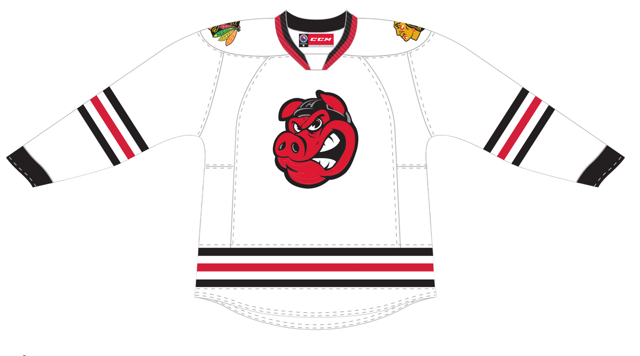 CCM Quicklite Rockford IceHogs Premier White Jersey