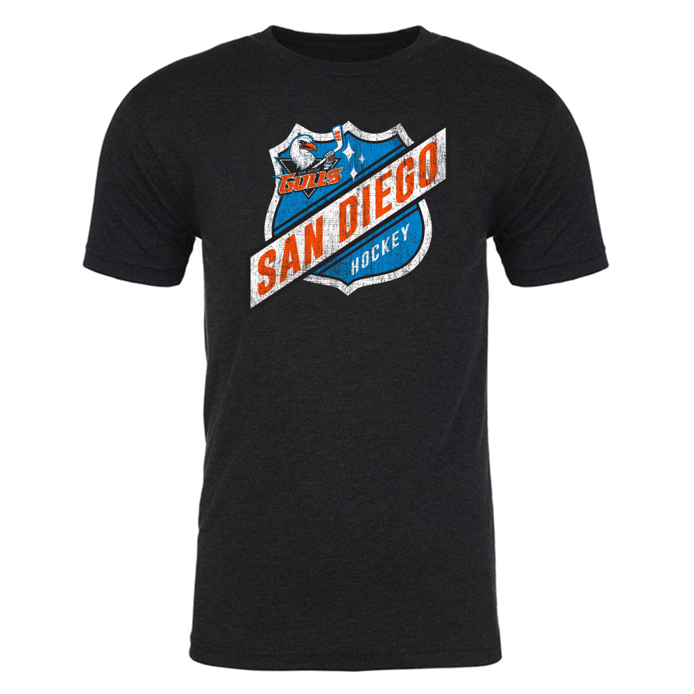 108 Stitches San Diego Gulls Adult Highway Short Sleeve T-Shirt