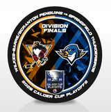 Wilkes-Barre/Scranton Penguins vs Springfield Thunderbirds 2026 Calder Cup Playoffs Dueling Souvenir Puck