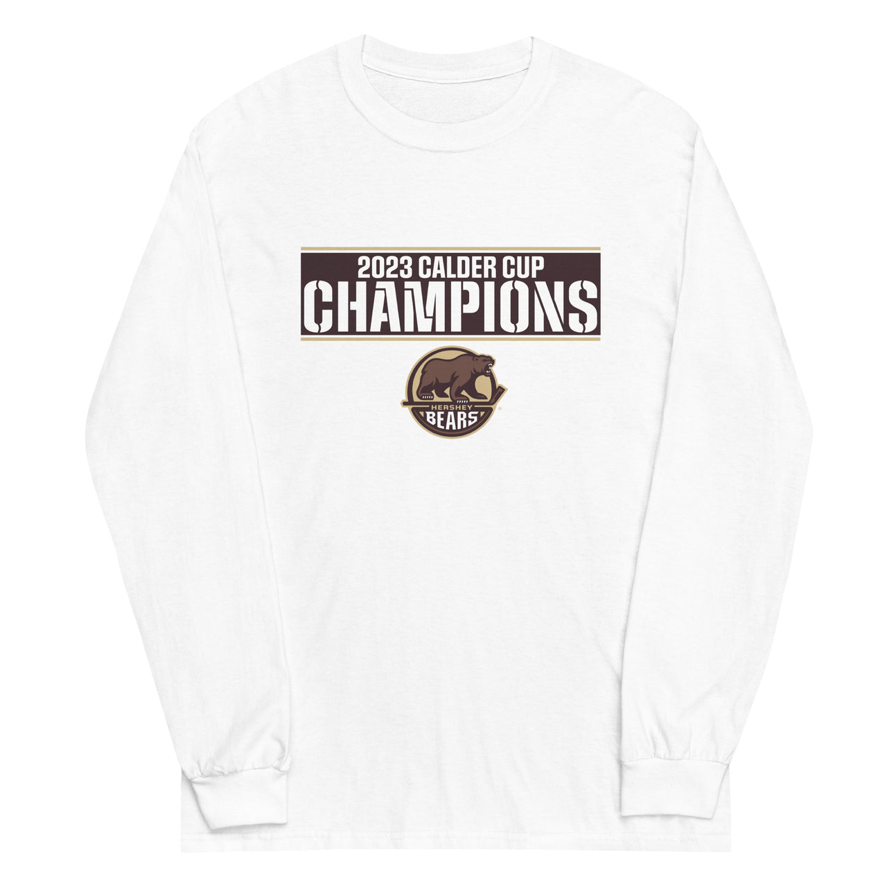 Hershey Bears 2023 Calder Cup Champions Adult Crossbar Long Sleeve Shirt