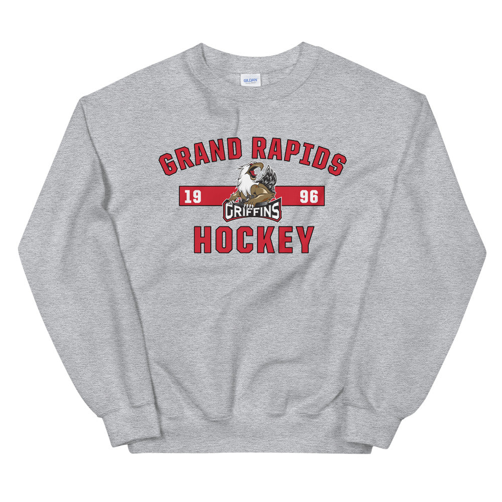 Grand Rapids Griffins Adult Established Crewneck Sweatshirt (Sidewalk Sale, Sport Grey, Small)