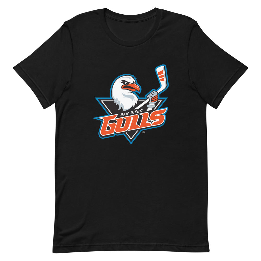 San Diego Gulls Adult Primary Logo Premium Short-Sleeve T-Shirt (Sidewalk Sale, Black, XL)