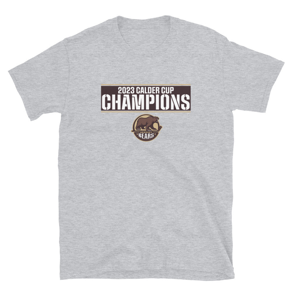 Hershey Bears 2023 Calder Cup Champions Adult Crossbar Short Sleeve T-Shirt