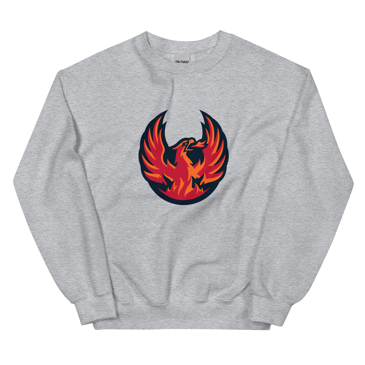 Coachella Valley Firebirds Adult Primary Logo Crewneck Sweatshirt (Sidewalk Sale, Grey, Medium)