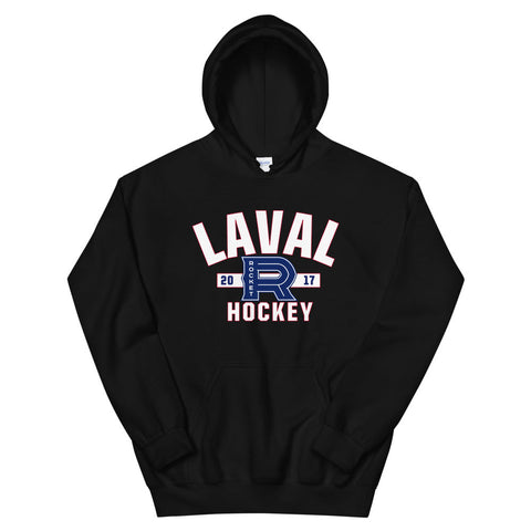 Laval Rocket Adult Established Logo Pullover Hoodie (Sidewalk Sale, Black, 2XL)