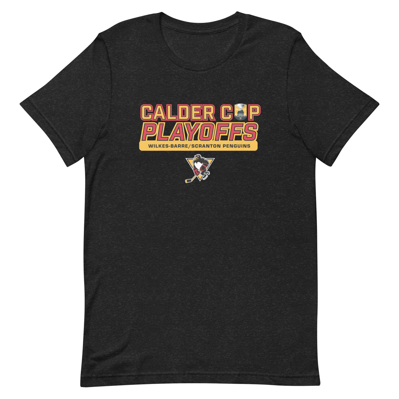 Wilkes-Barre Scranton Penguins 2024 Calder Cup Playoffs Adult Premium Tee (Sidewalk Sale, Black Heather, 2XL)