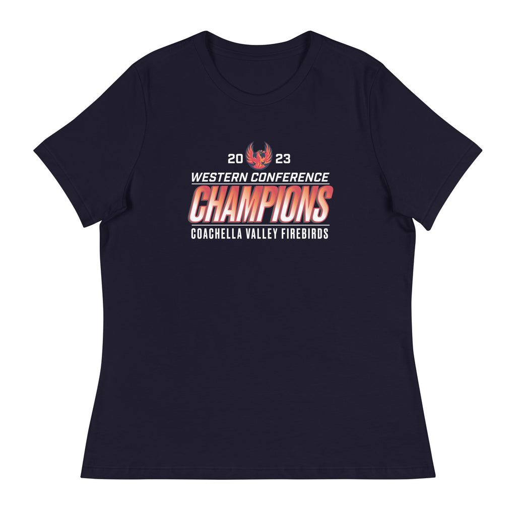 Coachella Valley Firebirds 2023 Western Conference Champions Women's Relaxed T-Shirt