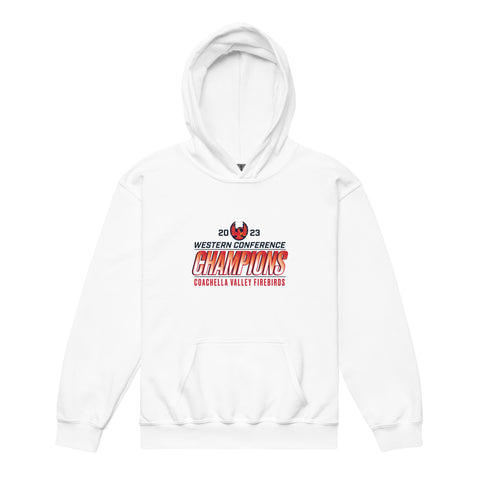 Coachella Valley Firebirds 2023 Western Conference Champions Youth Pullover Hoodie
