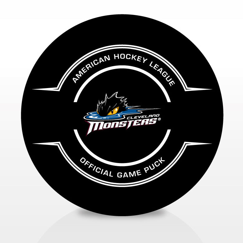 Cleveland Monsters Official Center Ice Game Puck (Clearance)