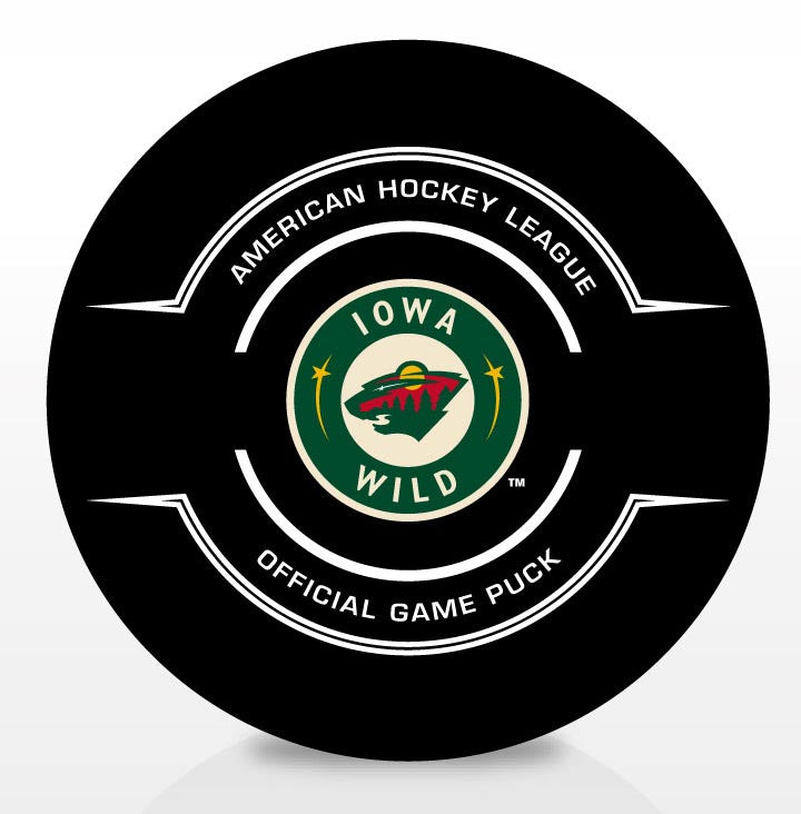 Iowa Wild Official Center Ice Game Puck