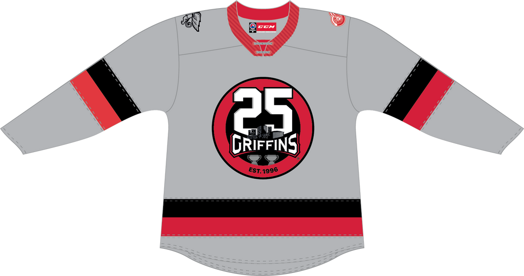 CCM Quicklite Grand Rapids Griffins Customized Premier 25th Anniversary Jersey