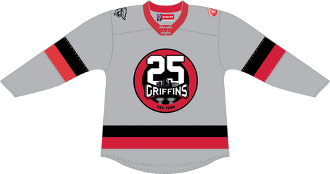 CCM Quicklite Grand Rapids Griffins Customized Premier 25th Anniversary Jersey