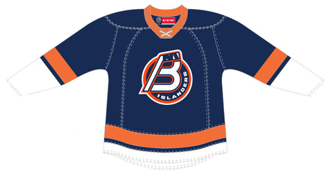 CCM Quicklite Bridgeport Islanders Customized Premier Blue Jersey