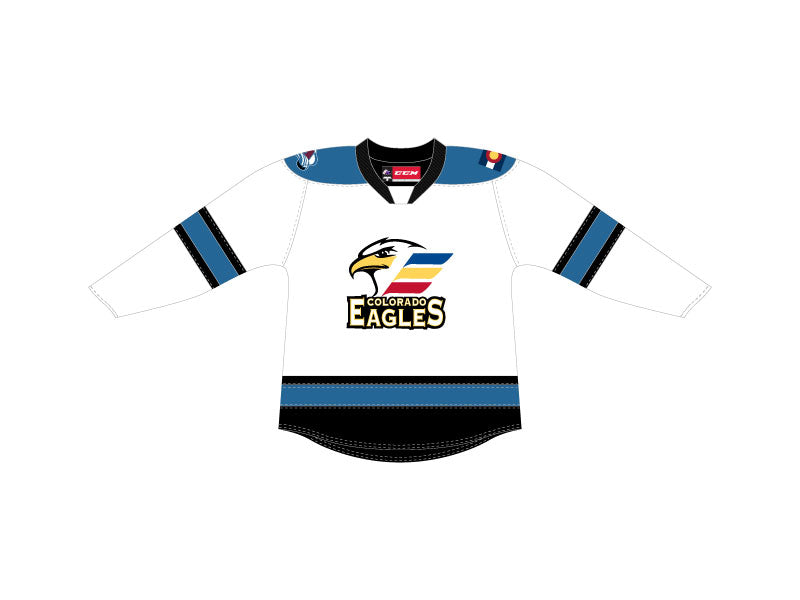 CCM Quicklite Colorado Eagles Customized Premier White Jersey