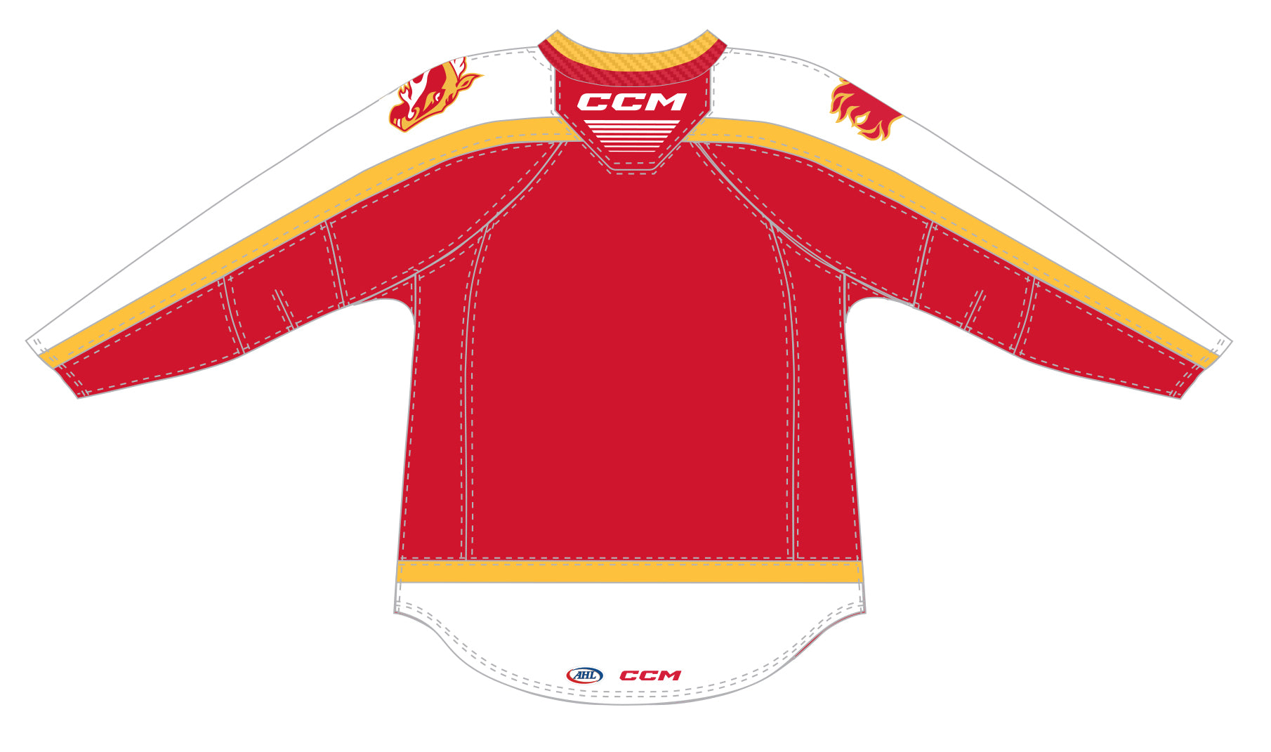 Calgary Cowboys Jersey - Red - 4XL - Royal Retros