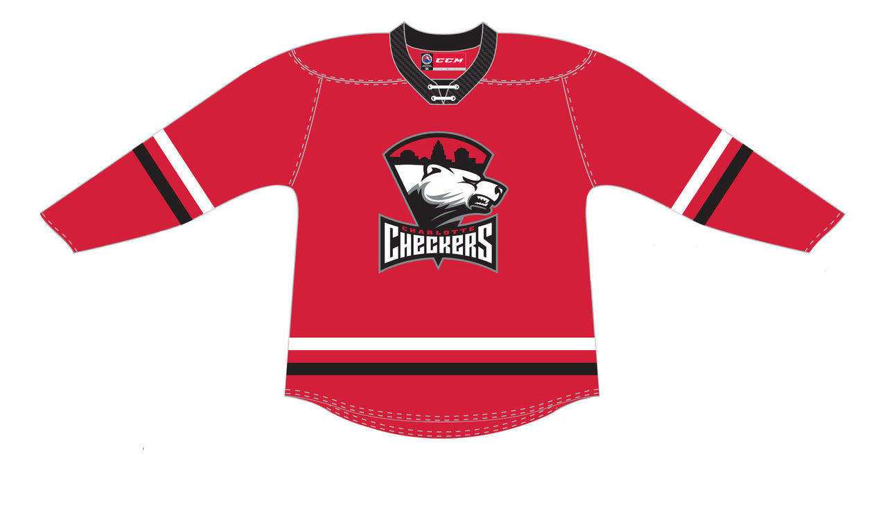 CCM Quicklite Charlotte Checkers Premier Red Jersey