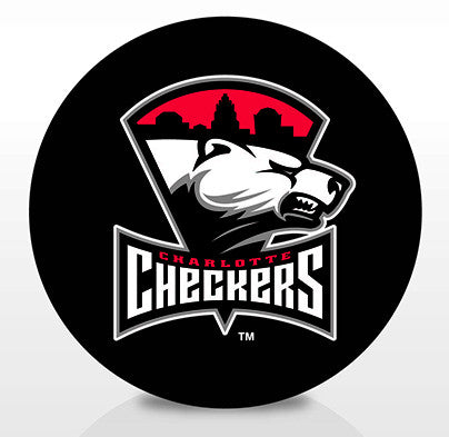 Charlotte Checkers Team Logo Souvenir Puck