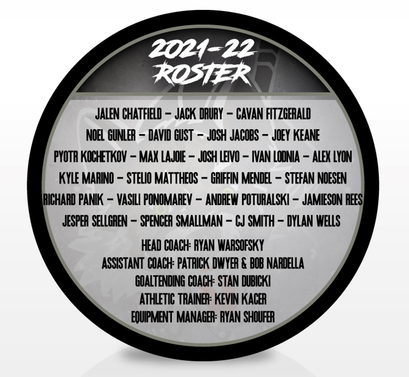 Chicago Wolves 2022 Calder Cup Champions Souvenir Roster Puck