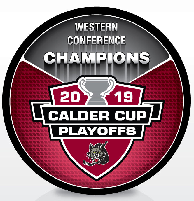 Chicago Wolves 2019 Western Conference Champions Souvenir Puck