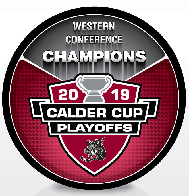 Chicago Wolves 2019 Western Conference Champions Souvenir Puck