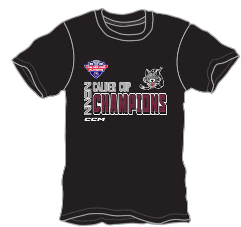 Chicago Wolves 2022 Calder Cup Champions Adult Short Sleeve Locker Room T-Shirt