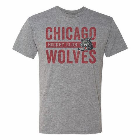 108 Stitches Chicago Wolves Hockey Club Adult Short Sleeve T-Shirt