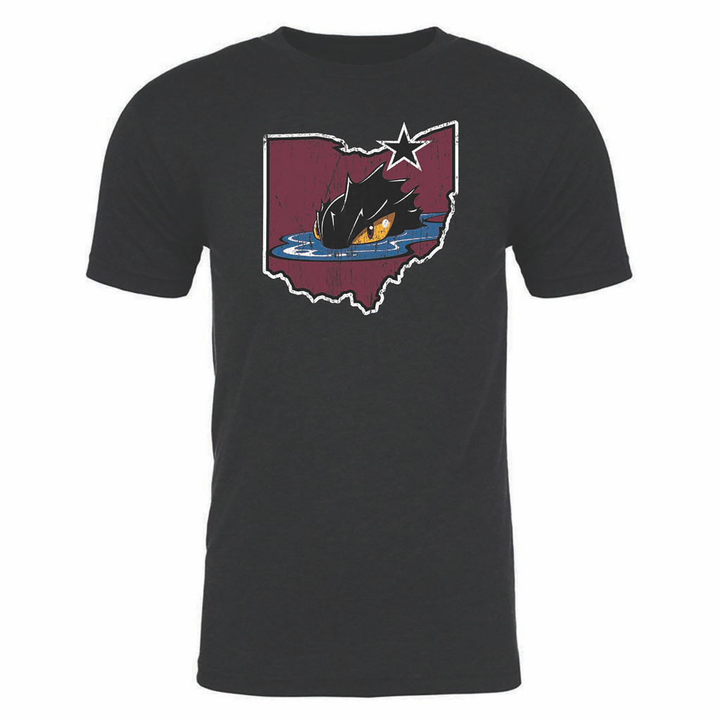 108 Stitches Cleveland Monsters Adult State of Ohio Short Sleeve T-Shirt