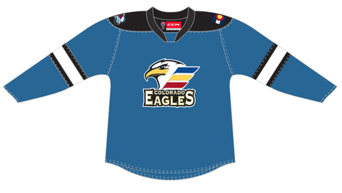 CCM Quicklite Colorado Eagles Customized Premier Sky Blue Jersey
