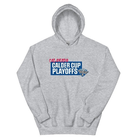 Colorado Eagles 2022 Calder Cup Playoffs Script Adult Pullover Hoodie (Sidewalk sale)