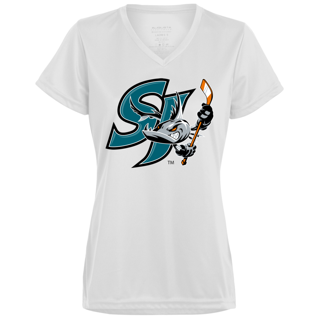 San Jose Barracuda Primary Logo Ladies' Wicking T-Shirt (Sidewalk Sale)