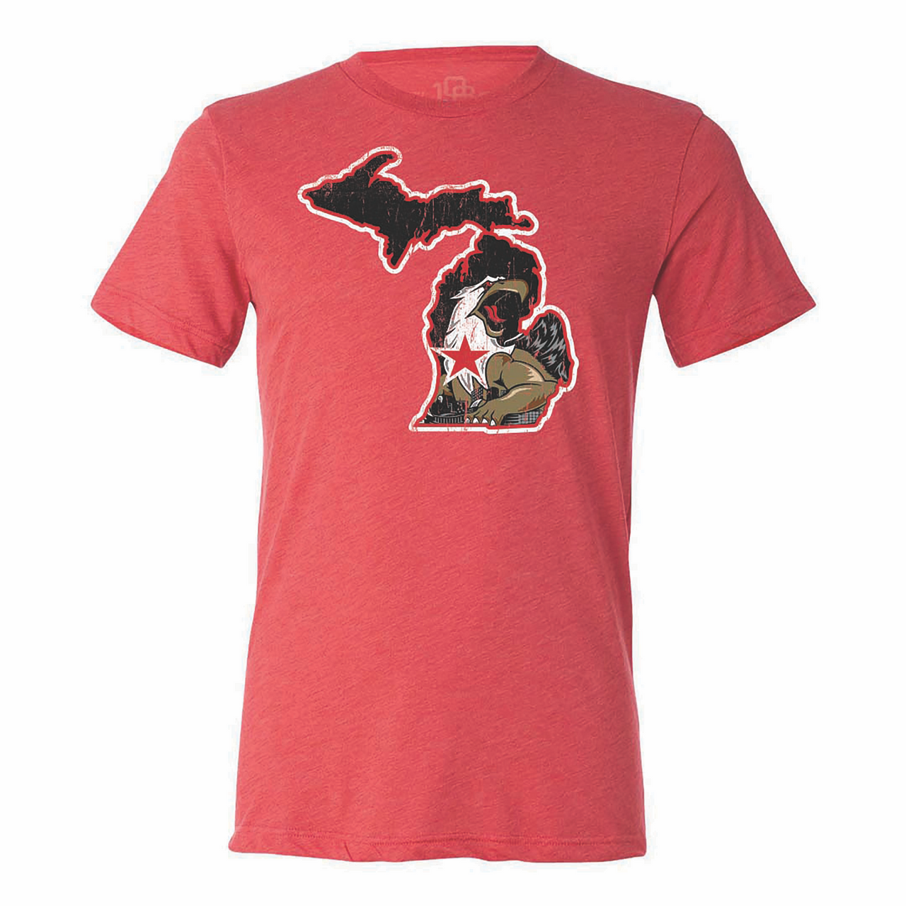 108 Stitches Grand Rapids Griffins Adult State of Michigan Short Sleeve T-Shirt