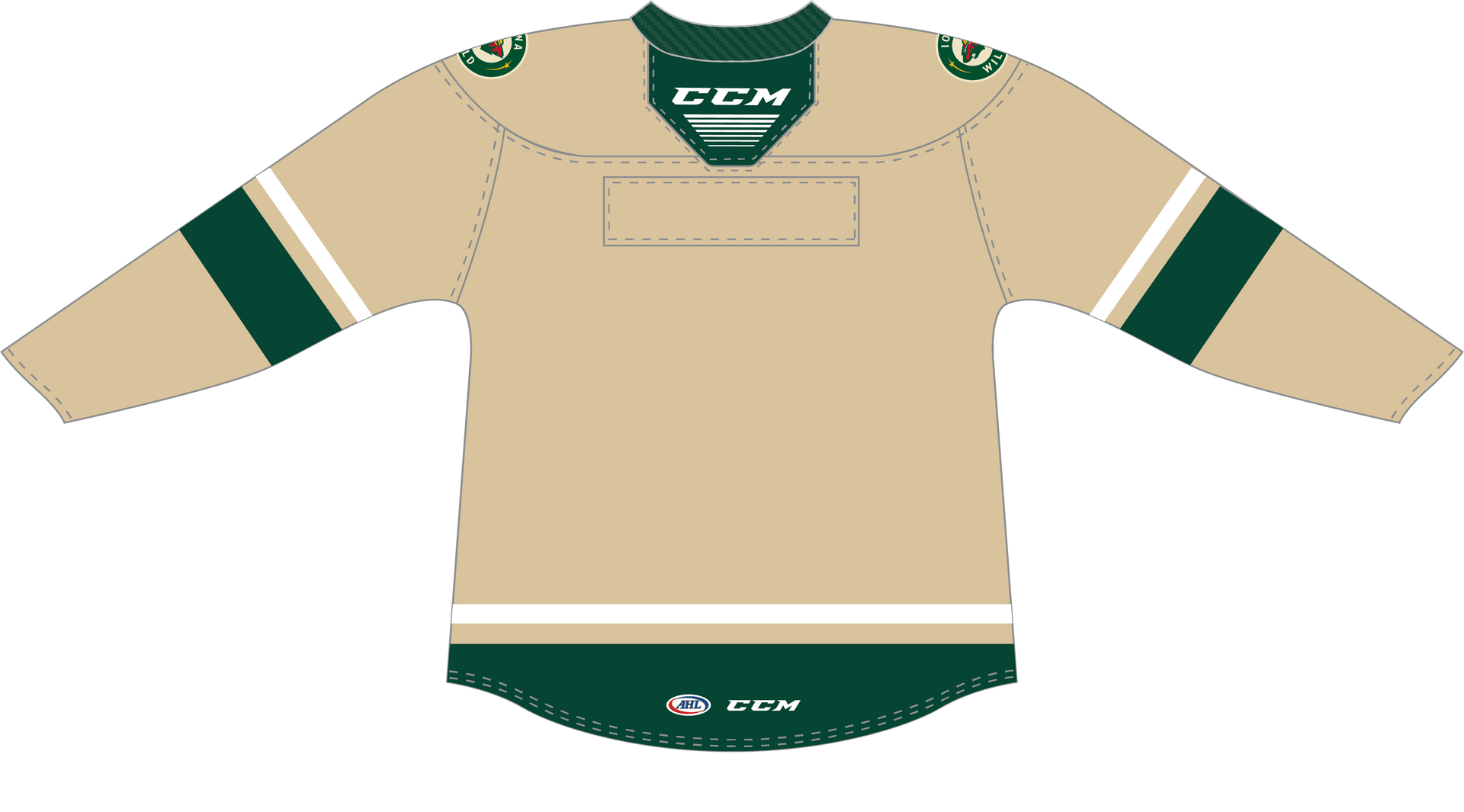 CCM Quicklite Iowa Wild Premier Third Jersey (Beige)